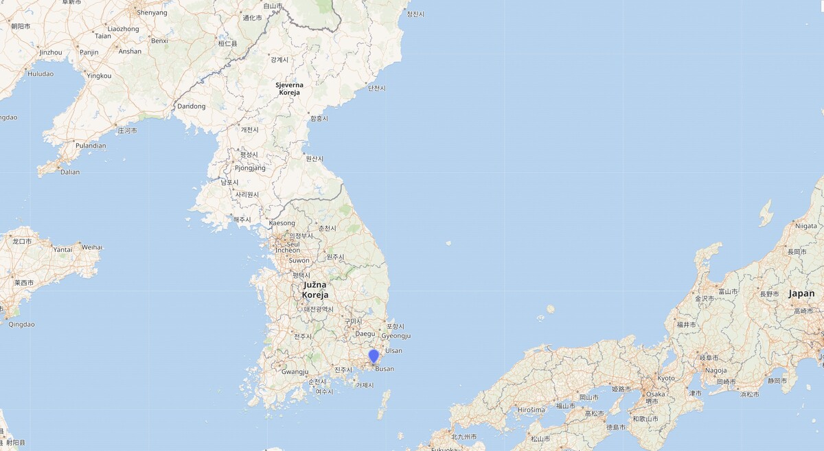 Pusan on the map