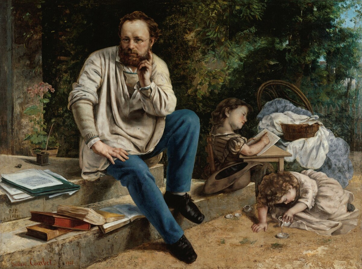 Pierre-Joseph Proudhon and His Children, by Gustave Courbet, 1865