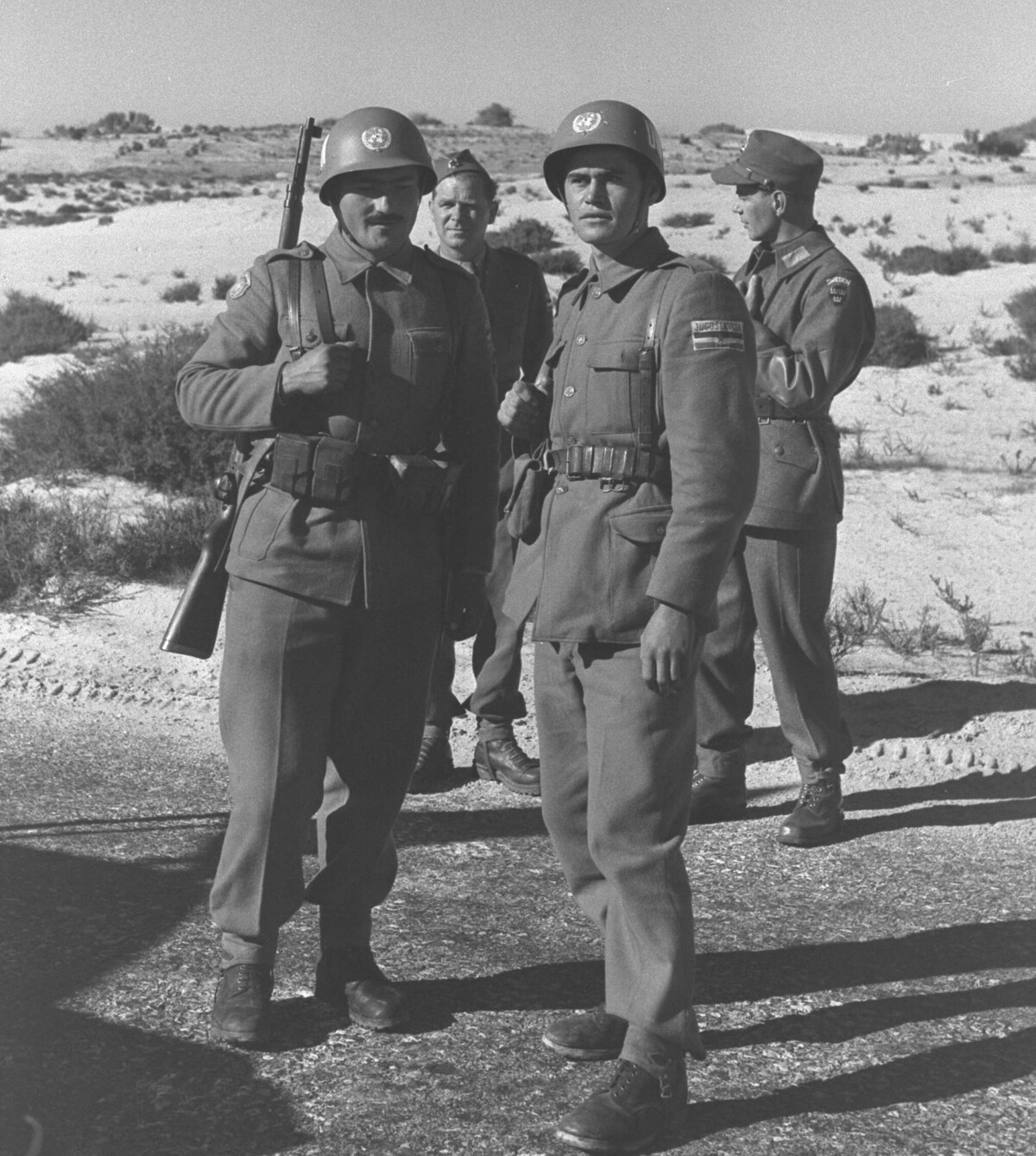 Yugoslav People’s Army soldiers serving with UNEF in Sinai, January 1957