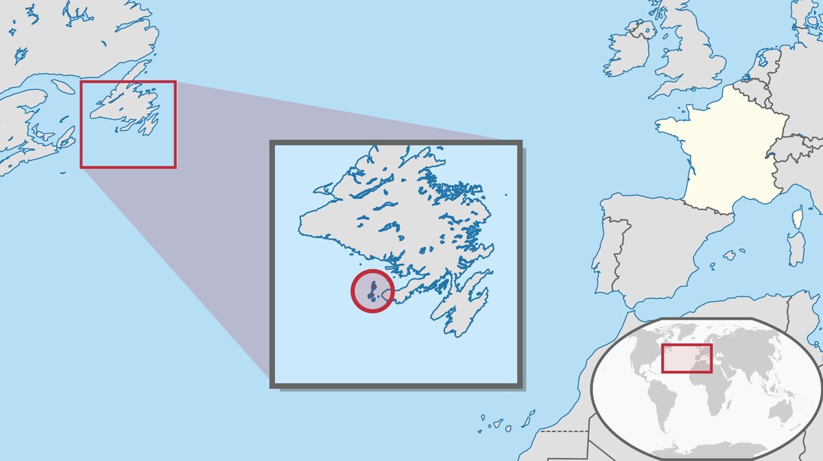 Saint-Pierre i Miquelon na karti