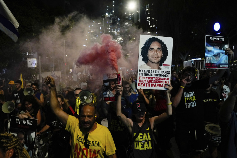 Prosvjedi u Izraelu, 2. rujna 2024. (izvor: AP Photo/Ariel Schalit/Guliver Image)