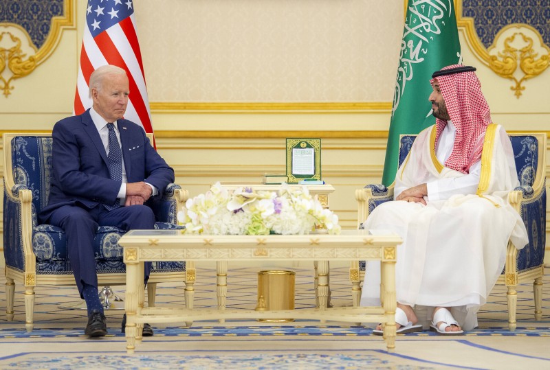 Joe Biden i Mohammed bin Salman u palači Al-Salam u Jeddahu, 15. srpnja 2022. (izvor: Imago Lifestyle / Saudi Press Agency / Guliver Image)