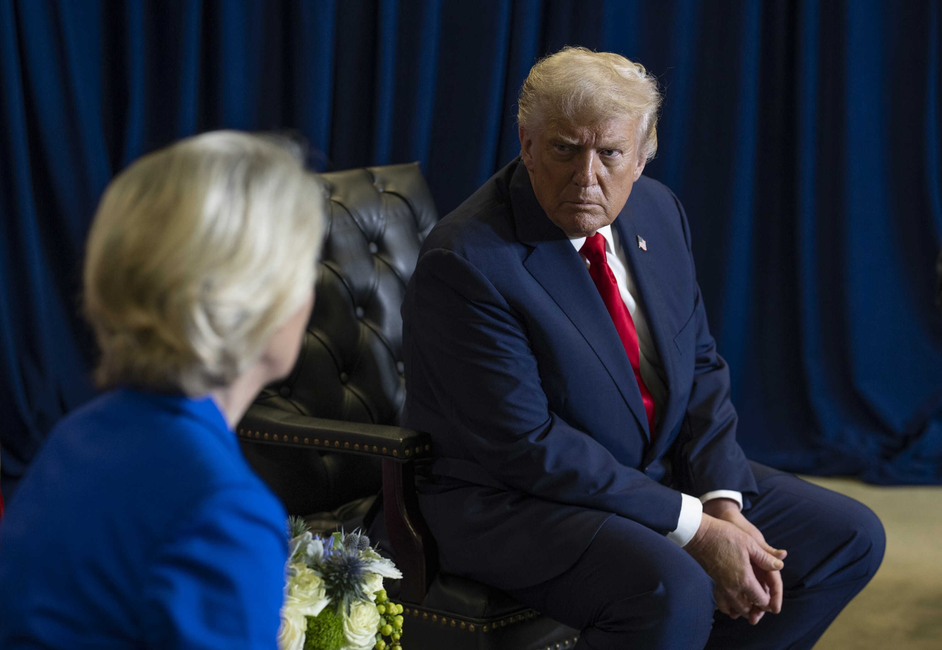 President Donald Trump participates in a pull-aside meeting with Ursula von der Leyen, President of the European Commission, at the United Nations Headquarters in New York City, Tuesday, September 23, 2025. (Official White House Photo by Daniel Torok)