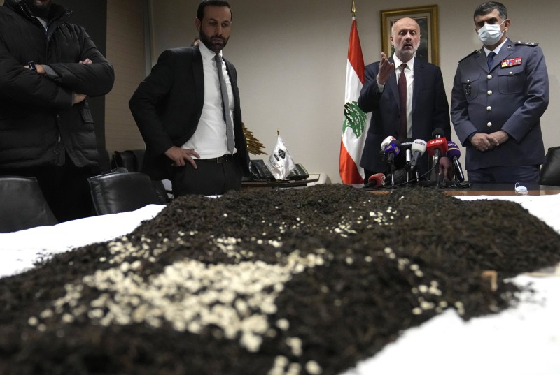 Zapljenjene tablete Captagona u Libanonu (izvor: AP Photo/Hussein Malla/Guliver Image)