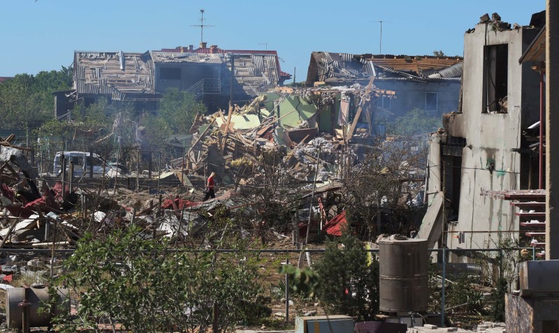Uništene kuće na rubnim dijelovima Odese, 26. srpnja 2022. (izvor: AP Photo/Michael Shtekel/Guliver Image)