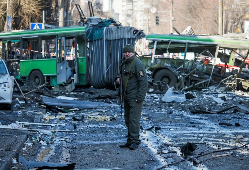 Na ulicama Kijeva, 14. ožujka 2022. (izvor: REUTERS/Gleb Garanich/Guliver Image)