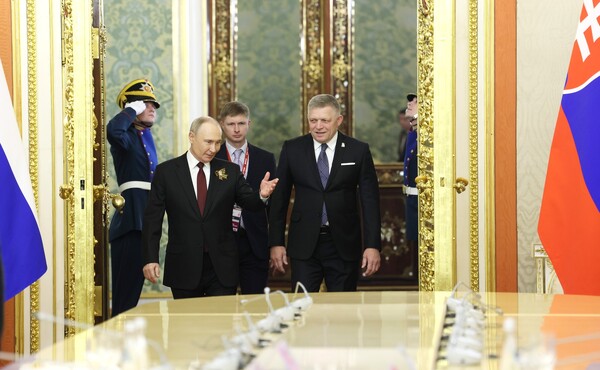 Vladimir Putin i Robert Fico u Kremlju, 29. svibnja 2025.