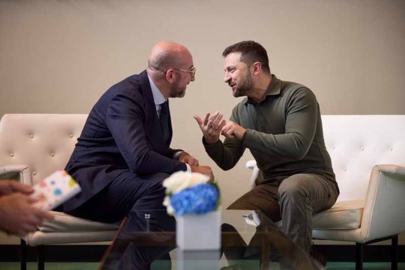 Charles Michel i Volodimir Zelenski u New Yorku, izvor: Ured ukrajinskog predsjednika