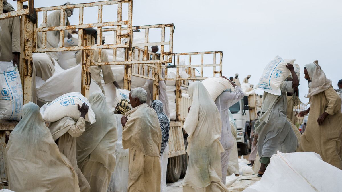 Aid being delivered to Sudan