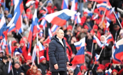 Putin održao govor na stadionu Lužnjiki, slušalo ga do 200,000 ljudi: Najavio pobjedu koja će Rusiji "donijeti slavu" te poručio - "Tako je bilo tada, tako je sada i tako će uvijek biti"