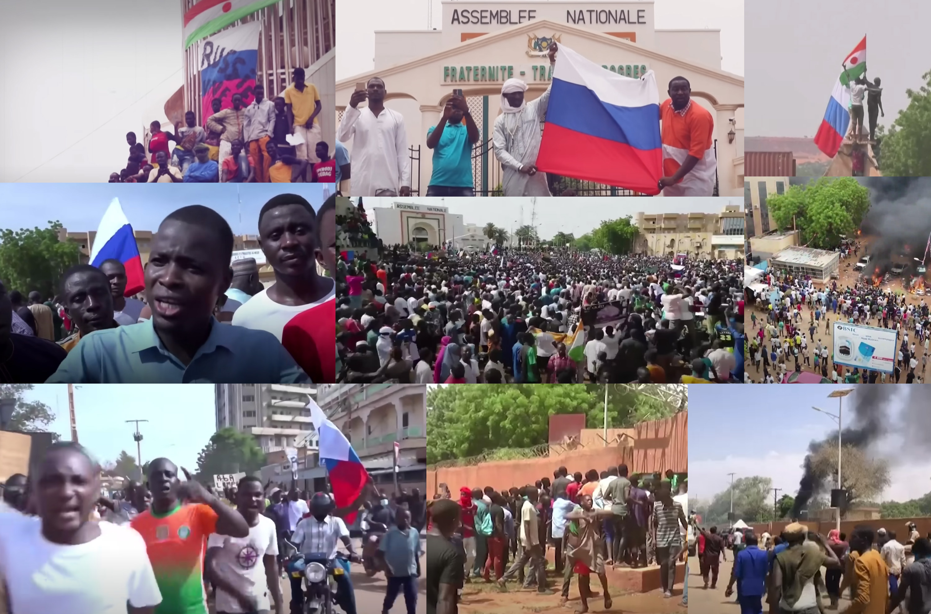 Totalna eskalacija u Sahelu: ECOWAS blok Nigeru prijeti vojnom intervencijom uz blagoslov Washingtona, prosvjednici u glavnom gradu slave vojnu huntu, napadaju francusku ambasadu i mašući ruskim zastavama uzvikuju "Živio Putin!"